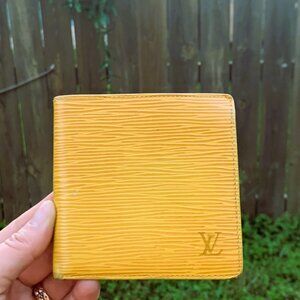 Louis Vuitton Yellow Epi Bifold Wallet